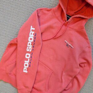 Polo Sport Ralph Lauren Hoodie Spell Out Sleeve 90s Y2K Medium